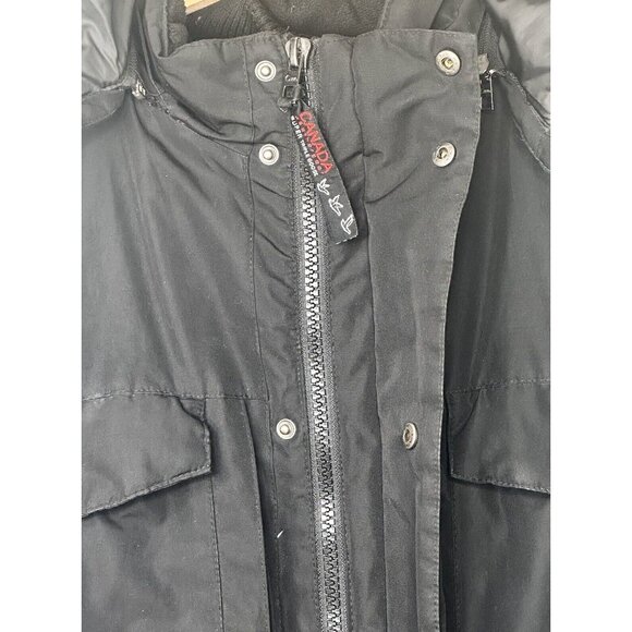 Canada Weather Gear Super Triple Goose Mens Parka Faux Fur Hooded Black Sz Large - Picture 8 of 14